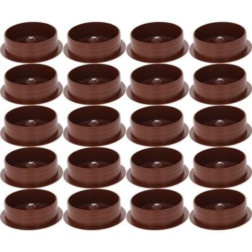 MroMax New Desk Threading Box Plastic Cover Rod Diameter 50mm Pearl Diameter of Cap 65mm Hardware Office Appliances 10/20/30pcs