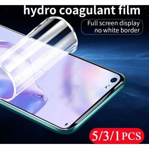 5-1Pcs 9D soft full cover hydrogel film for huawei P20 30 lite E P40 pro plus phone screen protector protective film Not Glass