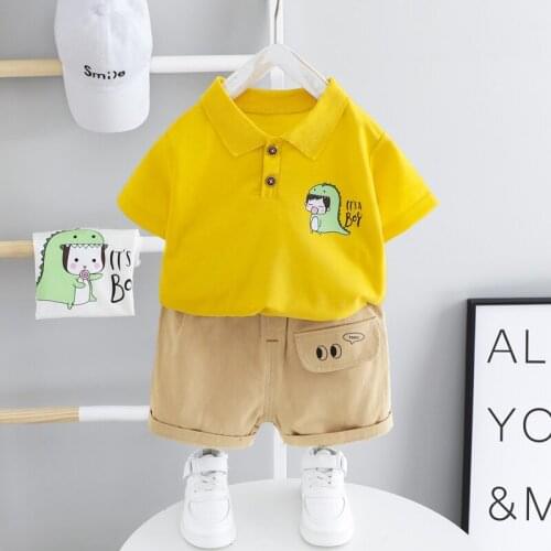 Baby Boy Clothing Sets Summer Toddler Boy Girl Short Sleeve Tops+ Pants Kids Clothes Set Casual Childrens Outfits For 0-4T