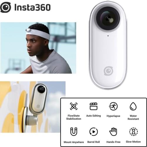 Original Insta360 GO Action Camera 1080P Video Sport AI Auto Editing Hands-free Panoramic Mini Camera for YouTuber Vlog Ourdoor