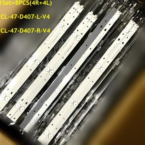 1set=8pcs(4R+4L) led backlight strip for CL-47-D407-R-V4/CL-47-D407-L-V4 47PFH4109 TPT470H1-DUJFFE For Ph illips47 inch TV
