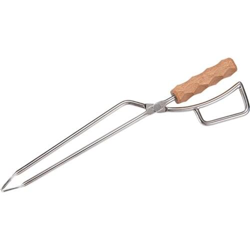 Barbecue Carbon Clip Long Handle Tongs Stainless Steel Oven Charcoal Salad Tong XXUF