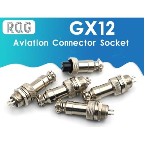 1Set GX12 Butt type Aviation Plugs Sockets 2/3/4/5/6/7 Pin RS765 12MM Aero Plug Socket Aerial Plugs Sockets Aviation Connector