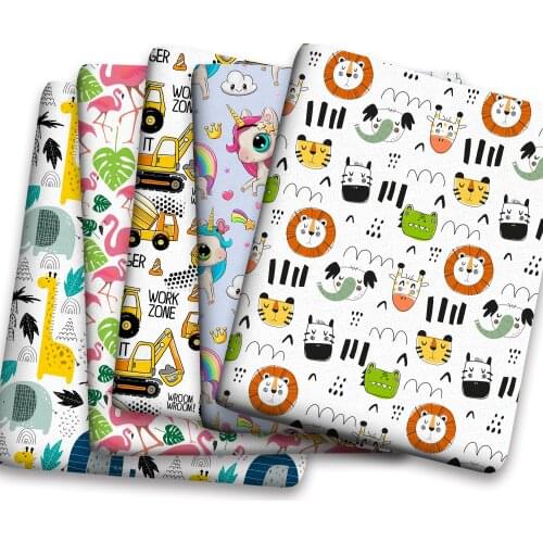 Spring Summer Cotton Super Dense Sewing Fabric Making Womens Wear Dress Children Clothing Home Clothes Cloth c01 0.5Meter