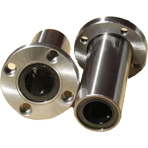 1Pcs LMF6LUU-LMF25LUU Plating Round Flange Lengthen Bearings Linear Bushing