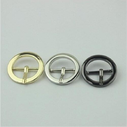 10pcs/lot 3 colors luggage hardware accessories handbag messenger bag inner diameter 2.5 cm round flat wire belt adjusting buckl