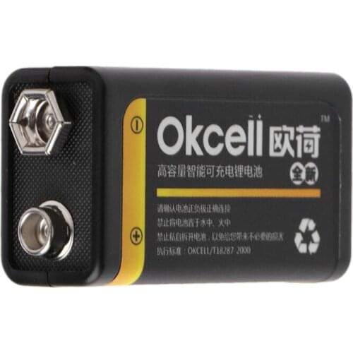 9V 800mAh Micro USB Rechargeable Lipo Battery for Multimeter Microphone Remote