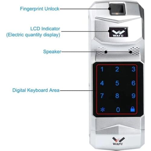 WAFU 011A 019 010 Fingerprint Pad Password Pad adapter Smart lock Fingerpinte voice Prompts Adapter Smart lock keyless access