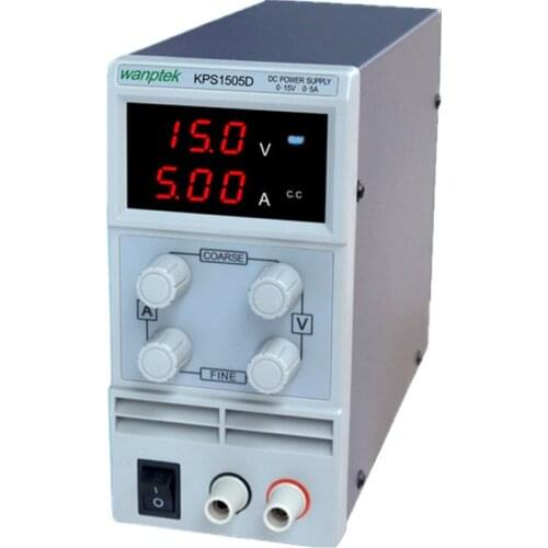 KPS1505D 15V 5A digital adjustable Mini DC Power Supply Switch DC power supply 110/220V 0.1V 0.01A convenient Double LED