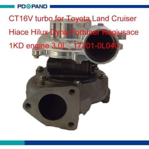 Engine part CT16V turbo charger turbine 17201-0L040 for Toyota Land Cruiser Hiace Hilux Dyna Regiusace Fortuner 1KD-FTV
