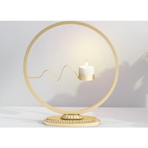 European Metal Candle Holder Simple Golden Wedding Decoration Bar Party Living Room Decoration Home Decoration Table Ornaments