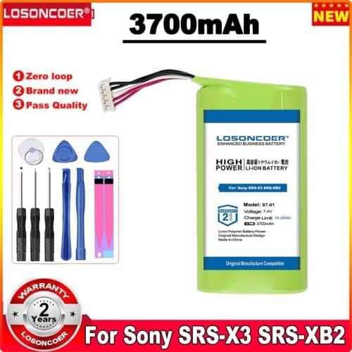 LOSONCOER 3700mAh ST-01 ST-02 Battery for Sony SRS-X3 SRS-XB2 Batteries