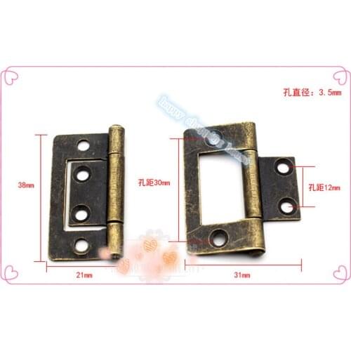 Hardware supplies 1.5 inch hinges small hinge box free slot hinge box hardware accessories