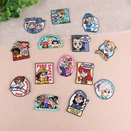 Beautiful Girl Heat Transfer Patch Womens Clothes Patches for Top DIY Accessory Appliques Parches Household Iron on Stickers