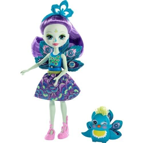 Enchantimals Main Character Dolls-Peacock and Flap FXM74