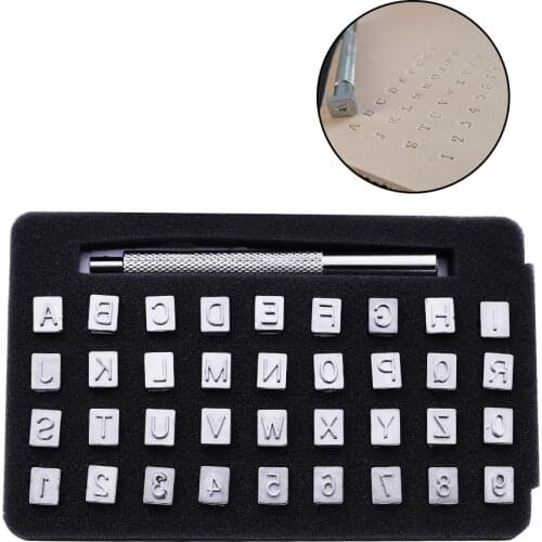 LMDZ 36pcs 3mm/6mm Steel Number Stamp Punch Set Character Punch Seal Engraving Craft Mold Templet Leather craft Stamp Tools