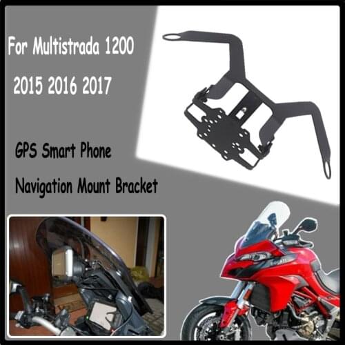 GPS Smart Phone Navigation Mount Mounting Bracket Adapter Holder For DUCATI MULTISTRADA 1200 MY 2015-2017 SUPPORTO