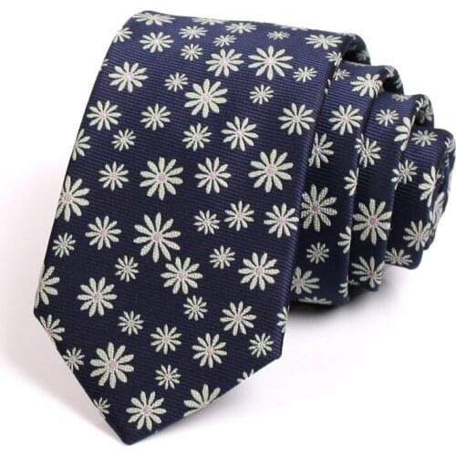 Men Business Work Necktie High Quality Snowflake Print 7CM Tie For Men Fashion Formal Neck Tie Gentleman Blue Ties With Gift Box