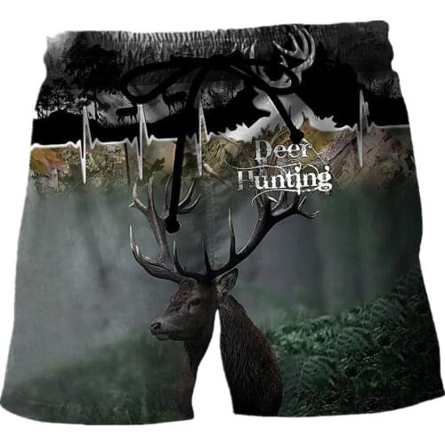 New shorts beautiful hunting mad 3D printed beach shorts fashion unisex casual street sports shorts