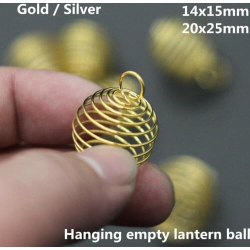 Wholesale Hanging Empty Lantern Ball Charms Bijoux For Women Handmade Necklace Bracelet Earrings Pendant Diy Jewelry Findings
