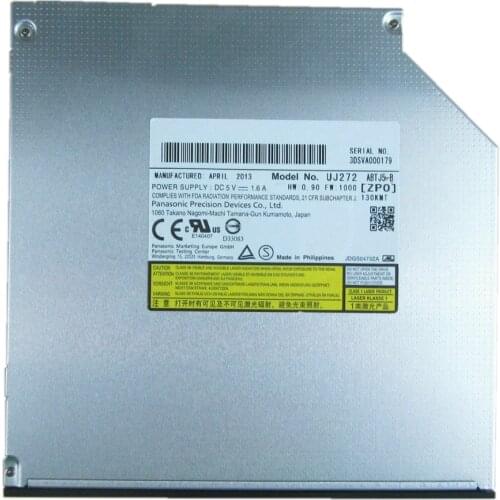 Panasonic UJ272 6X Blu-ray BD DVD CD RW Burner Player 9.5mm SATA Laptop US