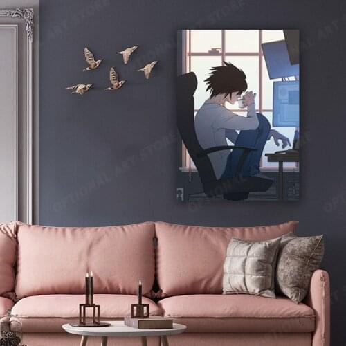 Death Note Anime Poster Popular Classic Anime L And Yagami Home Decoration Poster