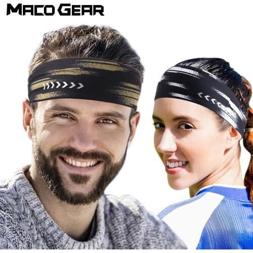 Professional Sports Headband Running Sweatband Reflective Strip Fitness Sweat Band Head Yoga Gym Cycling Hairband Women Men 2021