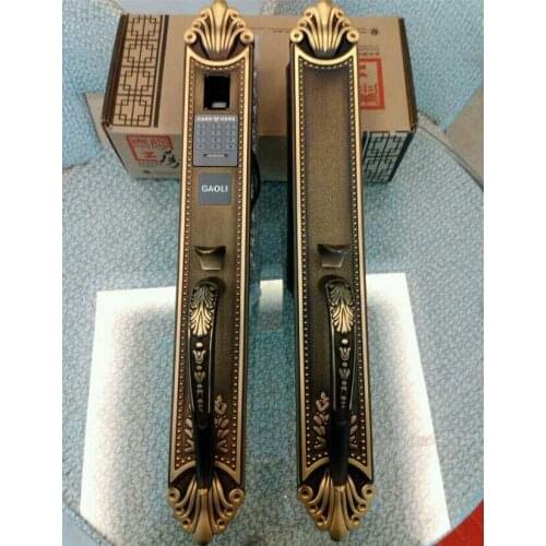 Factory direct sales of high-end villa full of copper touch fingerprint door lock 2-year warranty projects preferred