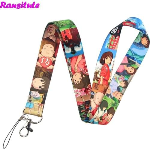 Ransitute Anime Cartoon Lanyard For Key ID Card Mobile Phone Belt DIY Neckband Multifunctional Fashion Lanyard Badge Holder R764