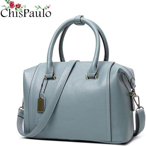 CHISPAULO Woman Bag 2019 Designer Handbags High Quality Cowhide Women Genuine Leather Handbags Fashion Womens Shoulder Bags X38