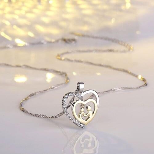 Heart Necklace Lady Mom Pendant Necklace Fashion Glamour Bag Set Colorful Hanging Necklace Fashion Exquisite Pendant Jewelry