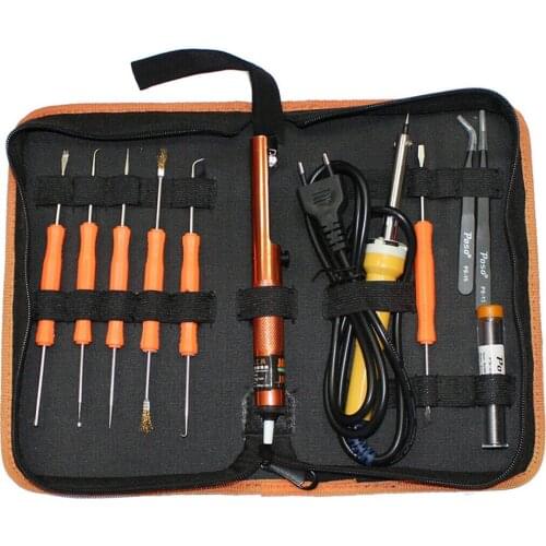 11 in 1 Alloy Steel Professional Maintenance Repair Digital Hand Tools Bag Multifunction Electronic Chromium Iron Welding Aid