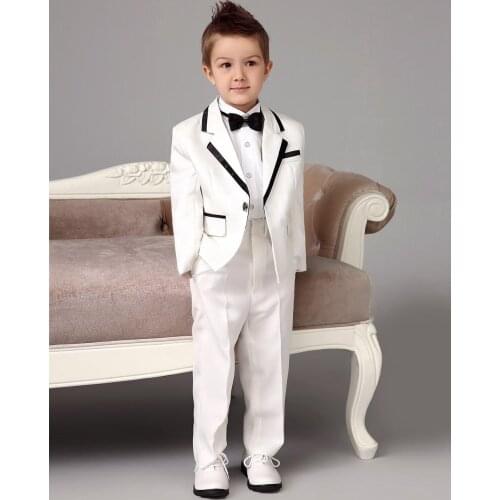 2021 Notch Lapel One Button Costume Children Suits Handsome Boy Tuxedos For Wedding Party Dinner Prom 2 pcs (Jacket+Pants)