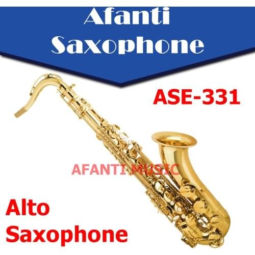 Afanti Music Eb tone / Brass body / Gold finish Alto Saxophone (ASE-331)