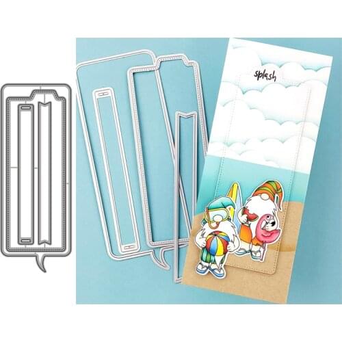 Long Rectangle Frame New Metal Cutting Dies for Scrapbooking Mold Cut Stencil Handmade Tools DIY Card Make Mould Model Craft