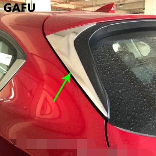 For MAZDA CX-5 CX5 ABS Chrome Rear Window Spoiler Side Cover Tail Triangle Trim Car Accessories 2017 2018 2019 2020