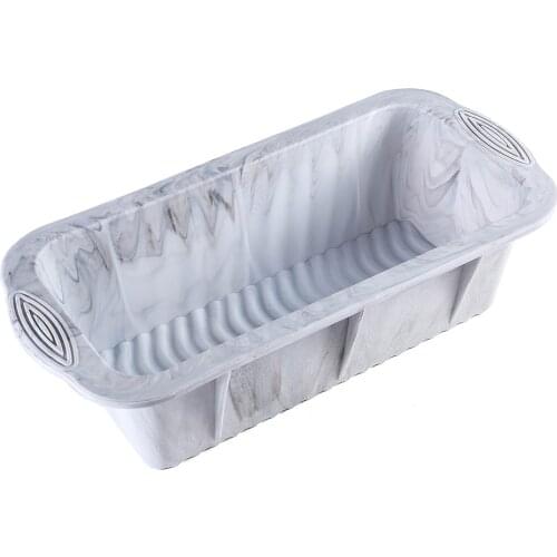Food Grade Silicone Marble Design Square Baking Pan Cake Mould