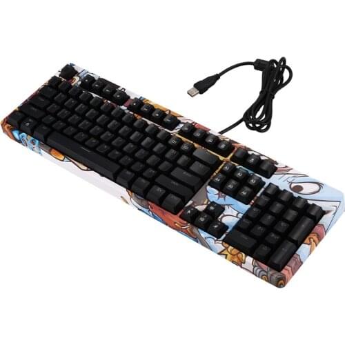 Graffiti Version Game Mechanical Keyboard High and Low Key Design Two-Color Injection Programmable Keys Laptop Keyboard