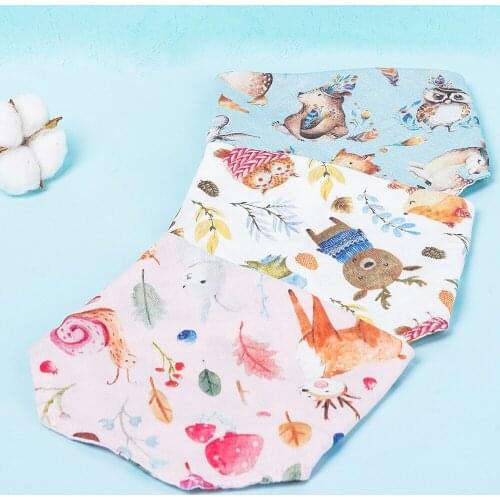 Happyflute Digital Print Colorful And Practical Breathing Baby Muslin Bib Newborn Burp Cloth Baby Bibs Cotton Bandana Bibs