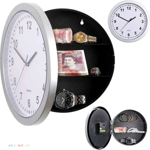 Creative Hidden Secret Storage Wall Clock Security Safe Money Stash Jewellery Stuff Container Clock Home Decroation