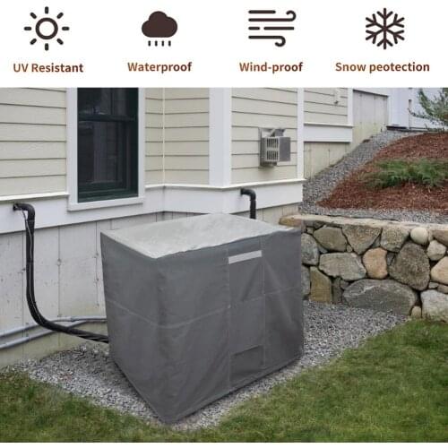 Air Conditioner Cover Outside Durable Square AC Anti-Dust Anti-Snow Cleaning Cover for Portable Air Conditioner Cover