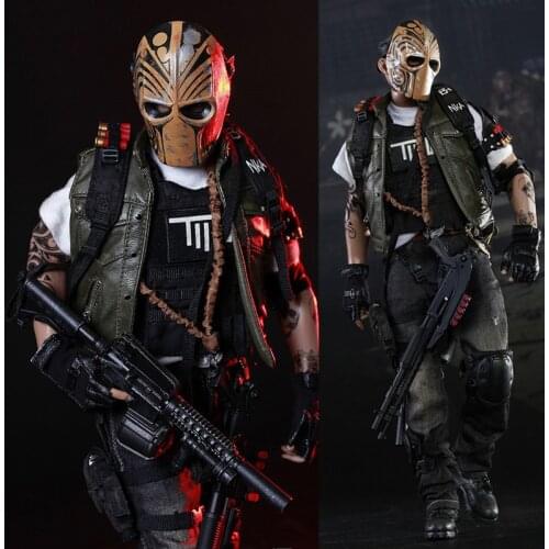 1/6 Scale FS-73008 American mercenary Male Killer Terrorist Male Mask Mercenary Sculpt Model 12' Full Set Action Figure DollTody