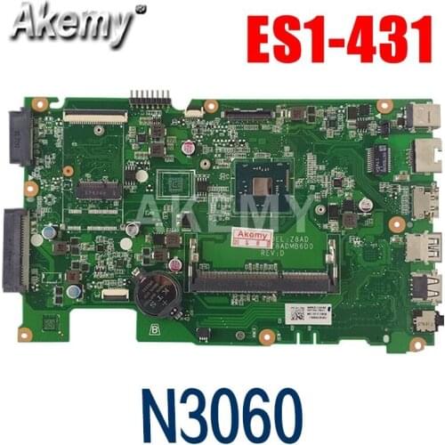DAZ8ADMB6D0 Mainboard For Acer Aspire ES1-431 Laptop Motherboard N3060 CPU DAZ8ADMB6D0 NBMZC1100D6 Work 100% Original