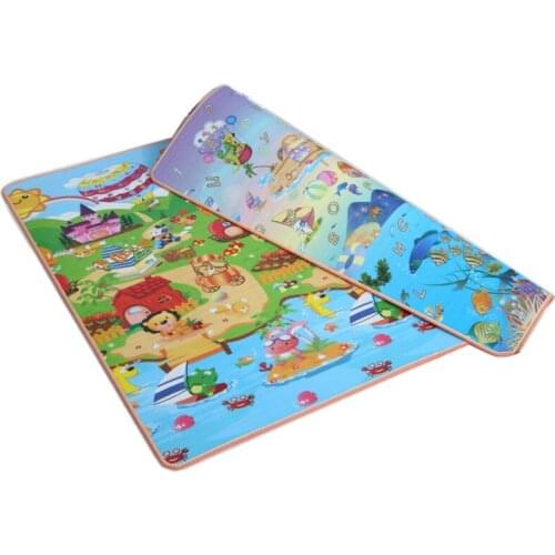 Cute Baby Play Mat 200*180*0.5cm Crawling Mat Double Surface Baby Carpet creative cartoon design Developing Mat for Children