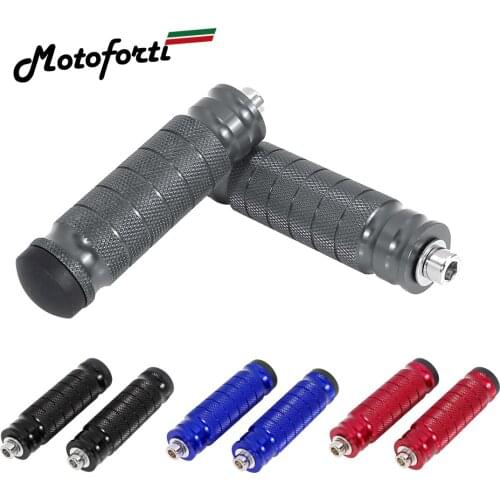 Motoforti 1Pair CNC Aluminum Motorcycle Rearset Footrests Universal Motorcycle Bicycle Pegs Footrests Pedal