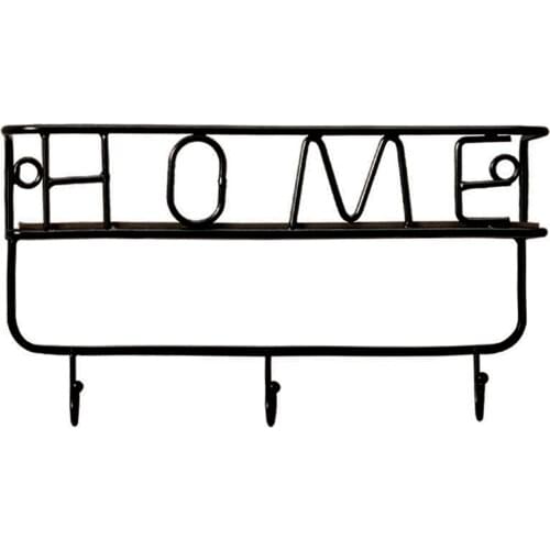 Wall Mounted Metal Hook Rack Key Coat Towel Holder with 3 Hooks Simple Multifunctional Kitchen Wall Decoration E7