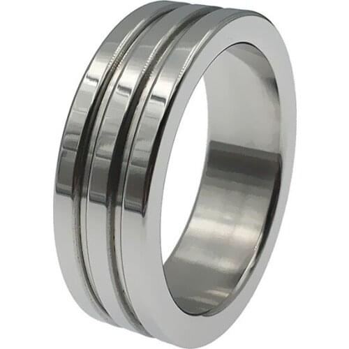 Stainless steel penis ring scrotum bondage penis lock metal cock ring erotic products cbt bdsm dick delay ring sex toys for men