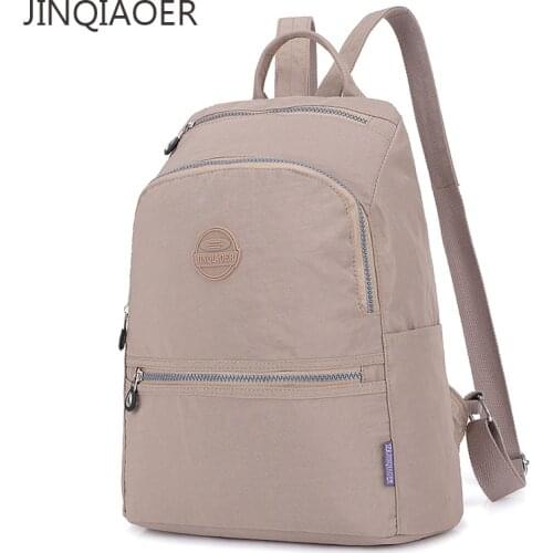 JINQIAOER FASHION Good quality Nylon Women Backpack Large Capacity School Bag for Teenager girls Female Travel Bags Mochila