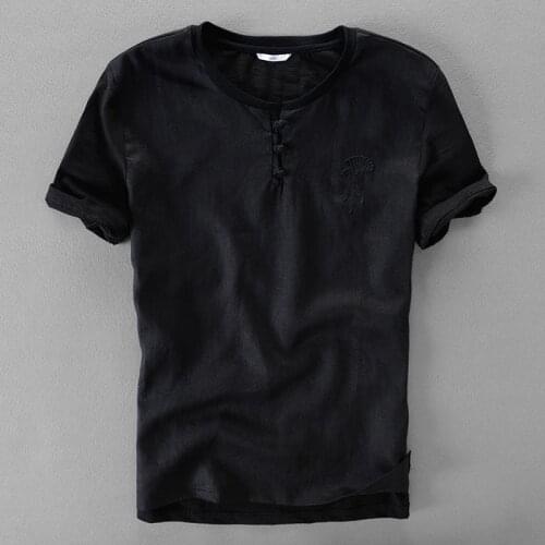 New style brand t shirt men linen fashion men t-shirt M-3XL loose elastic mens tshirt short sleeve flax t shirts male camiseta