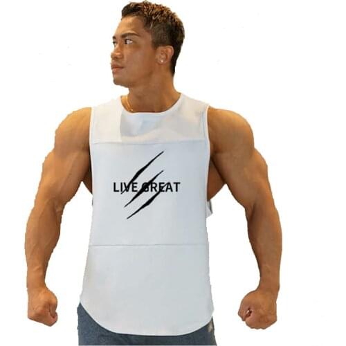 New musculacion Fitness gym stringer tanktop Man clothing Workout sportwear Vest Quick drying mesh Sleeveless Mens Bodybuilding